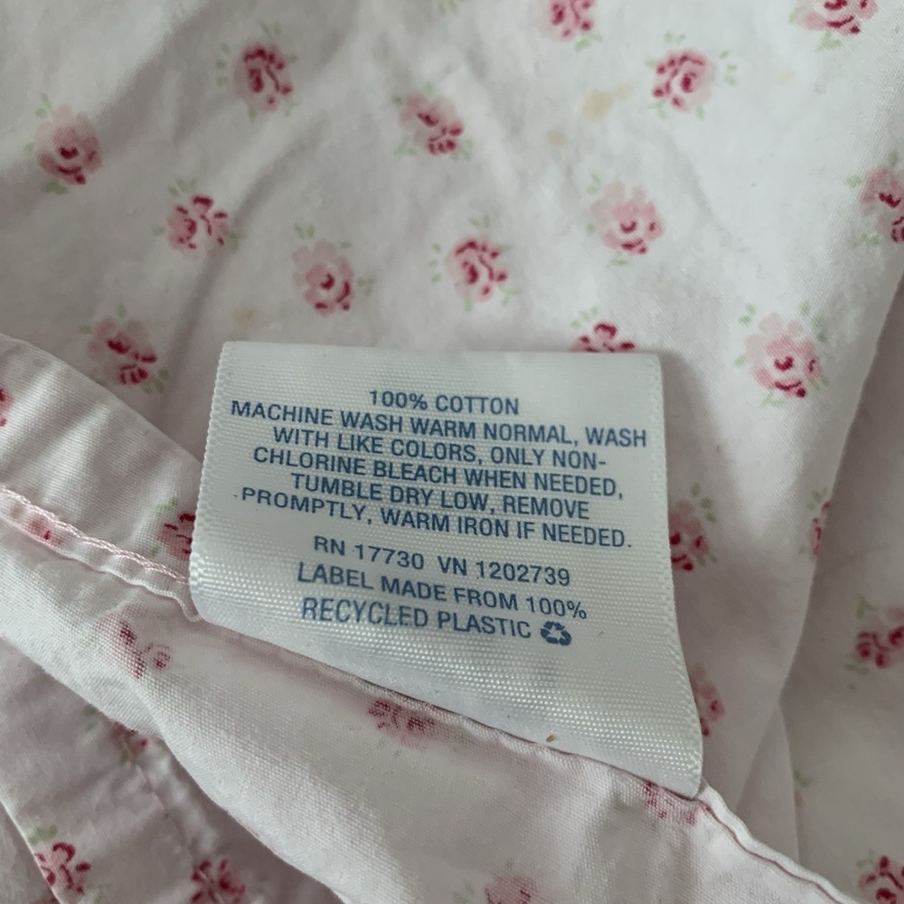 Rachel Ashwell Simply Shabby Chic Pink Rosebud Mon Amie Fitted & Flat sheet Twin - Picture 5 of 8